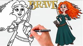 How To Draw MERIDA From BRAVE | SUPER EASY DISNEY DRAWING