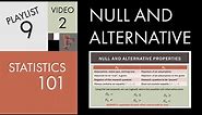 Statistics 101: Null and Alternative Hypotheses