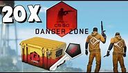 CS:GO - 20x Danger Zone Case Unboxing! BATTLE ROYALE MODE IS HERE!