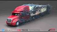 TotalSim CFD Simulation of Semi Truck and Trailer