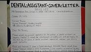 How To Write A Dental Assistant Cover Letter Step by Step Guide | Writing Practices