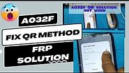 samsung a032f frp bypass without pc / fix QR method / a03 frp solution