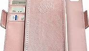Dreem Fibonacci 2-in-1 Wallet Case for Apple iPhone SE 3 (2022), SE 2, & 8/7 - Luxury Vegan Leather, Magnetic Detachable Shockproof Phone Case, RFID Card Protection, 2-Way Flip Stand - Rose
