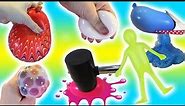 What's Inside Squishy Toys! All Homemade! Stress Balls Snake Slime Orbeez Goo