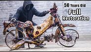 Broken 50 Years Old 1970s HONDA Ruined MotorCycle - Full Restoration