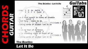 LET IT BE 🙏 - The Beatles ( Lyrics - GUITAR Chords 🎸- Karaoke )