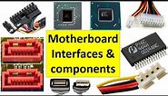 Motherboard Interfaces & Components Name, motherboard components identification