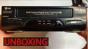 Back to 1996. Old-new LG or GoldStar VCR. Unpacking a video cassette player