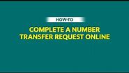 How to complete a number transfer request online with Fido