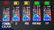 iPhone 12 Mini vs 12 vs 12 Pro vs 12 Pro Max - BATTERY Comparison! | The Tech Chap