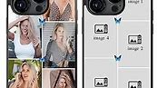 Eomnniofoy Custom Phone Cases Girls Aesthetic Cute Borders iPhone 5 6 7 8 11 12 13 14 Pro Max Plus Mini Xr Xs SE Samsung S20 S21 S22 S23/Ultra Plus FE Moto G100 Edge S Pixel 4 5 6 7(5 Photo Collage)