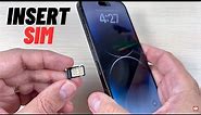 How to INSERT / REMOVE SIM Card on iPhone 14 ( Plus, Pro & Pro Max )