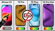 iPhone 15 vs. 15 Plus vs. 15 Pro vs. 15 Pro Max Battery Test