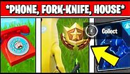 SEARCH BETWEEN A ROTARY PHONE, FORK-KNIFE, HILLTOP HOUSE FULL OF CARBIDE AND OMEGA POSTERS Fortnite