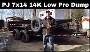 PJ 7x14 14K Low Pro Dump Trailer Complete Walk Around #169