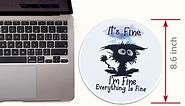 Sasquatch Bigfoot Funny Mouse Pad, Small Round Mouse Pads for Desk, Mini Travel Retro Vintage Motivational Mousepad for Work Wireless Computer Laptop, Office Desk Accessories, Believe in Yourself