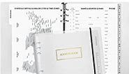SUNEE Refillable Address Book with Alphabetical Tabs - 368 Entry Spaces, B5 Sheet Size Address/Phone Books 8.3"x10.8", Birthday & Password, 9 Ring Water-Resistant Cover for Home & Office, Transparent