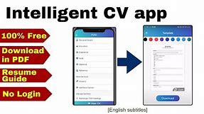 Intelligent CV app tutorial | Free Resume Builder and CV Maker App