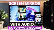 How to Screen Mirror Android Device to PC/Laptop using USB Cable | Easily Screen Cast with Audio