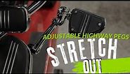 Ciro Frame Mounted Adjustable Highway Pegs for Harley Davidson Touring Models Overview