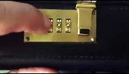 Changing a briefcase combination lock.