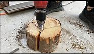 Wood Splitting Drill Bit Demo 2021- Does it work？