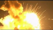 RAW VIDEO: Close-up view of Antares rocket explosion at Wallops Island, Virginia