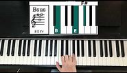 How Bsus Chord on Piano