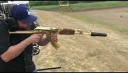 Gold Full Auto Suppressed AK47