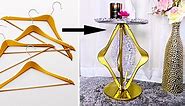 How To Make Side Tables From Coat Hangers