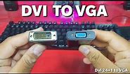 DVI to VGA Converter Adapter | DVI to VGA Cable | How To Connect DVI To VGA [HINDI] zohebmodi
