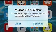 Get Rid of iPhone Passcode Requirement Message