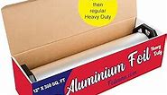 Ultra-Thick Heavy Duty Household Aluminum Foil Roll (12” x 300 Square Foot Roll) with Sturdy Corrugated Cutter Box - Heavy Duty Food Safe Foil Wrap - Best Kitchen Wraps & Baking Need