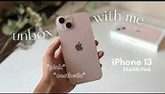 Aesthetic iPhone 13 Pink Unboxing | first impressions + camera testing