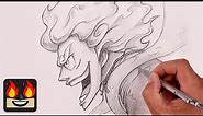 How To Draw Luffy Gear 5 | One Piece Sketch Tutorial