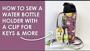 The easiest way to make a DIY fabric water bottle holder...