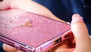 Petitian for Samsung Galaxy S24 Ultra Case Women Girls Girly Phone Cases Cover Glitter Bling Sparkle Diamond with Luxury Heart Design Elegant Cute Funda para S24 Ultra 6.8"