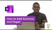 How to Add Sections and Pages in Microsoft OneNote