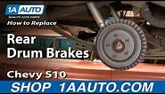 How to Replace Rear Drum Brakes 92-03 Chevy S10 Pickup