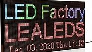 Leadleds P3 Full Color WiFi LED Sign Scrolling Message Board, Portable LED Billboard Support Text, Animation, Countdown, Timer Indoor Use for Store, Coffee, Bar (L 15.2" x W 7.7")