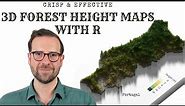 3D forest height maps with ggplot2 and rayshader in R