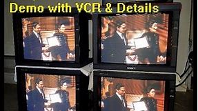Sony PVM 2030 CRT demo with VCR & Details
