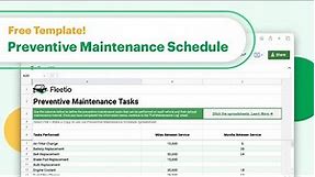 Creating a Preventive Maintenance Schedule Spreadsheet (w/ Free Template) | Fleet Management Tools