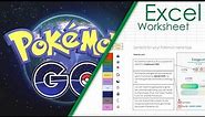 Symbol Name Tag Generator for Pokemon GO Excel Sheet | Spreadsheet Download