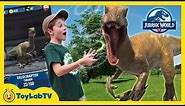 Jurassic World Alive Dinosaur Hunting! Family Fun Adventure Game with Giant Life Size Dinosaurs