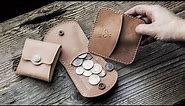 Making A Leather Coin Wallet Three Different Ways !!!