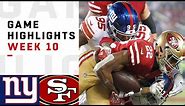 Giants vs. 49ers Week 10 Highlights | NFL 2018