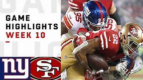 Giants vs. 49ers Week 10 Highlights | NFL 2018