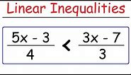 How To Solve Linear Inequalities