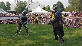 Knight VS Samurai! Epic battle! Duel between longsword master vs katana fighter!